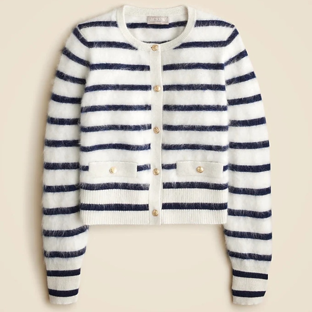 J Crew Brushed Cashmere Cardigan (M)